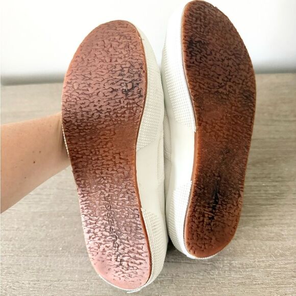 Superga Classic Canvas Low Top Sneaker in White - Size 37.5 - Picture 8 of 9